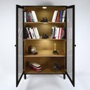 Ver imagem 2 de Estante Para Livros Ditália C/Kit Luz E-957 Cor:Preto