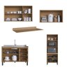 Cozinha Modulada Completa Jequitibá Quiditá 5 Peças Marrom Branco - 4