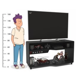 Rack Gamer E Escritório Xt Racer Max Air 122Cm Politorno Preto/Vermelho - 5 Rack Gamer E Escritório Xt Racer Max Air 122Cm Politorno Preto/Vermelho - 5