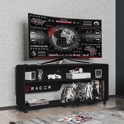 Rack Gamer E Escritório Xt Racer Max Air 122Cm Politorno Preto/Vermelho - 1 Rack Gamer E Escritório Xt Racer Max Air 122Cm Politorno Preto/Vermelho - 1