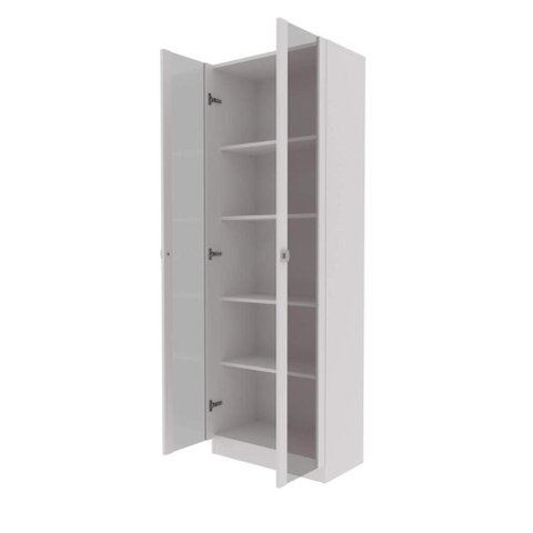 Kit 3 Armários para Escritório com Portas de Vidro Me4115 Br