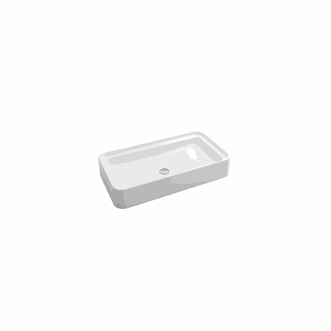 Cuba de Apoio Retangular Rt14 750x400x140mm White - Docol Louças Docol Louças
