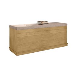 Recamier Baú para Quarto Casal Genova Cinamomo Pena - 3