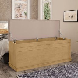 Recamier Baú para Quarto Casal Genova Cinamomo Pena - 2