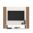 Ver imagem 1 de Painel Suspenso Para Tv 1,20x100 cm Off White Cristal/Ripado Madeira - FdECOR