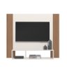 Painel Suspenso Para Tv 1,20x100 cm Off White Cristal/Ripado Madeira - FdECOR - 1