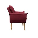 Ver imagem 3 de Kit 02 Poltronas Decorativas Opala Lux Sala Recepeção Marsala - Visan Estofados