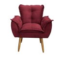 Ver imagem 4 de Kit 02 Poltronas Decorativas Opala Lux Sala Recepeção Marsala - Visan Estofados