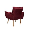 Ver imagem 5 de Kit 02 Poltronas Decorativas Opala Lux Sala Recepeção Marsala - Visan Estofados