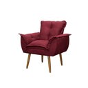 Ver imagem 2 de Kit 02 Poltronas Decorativas Opala Lux Sala Recepeção Marsala - Visan Estofados