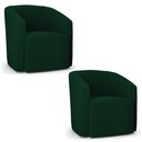 Ver imagem 1 de Poltrona Decorativa Orgânica Kit 2 Stella Max Bouclê Verde D03 - D’Rossi