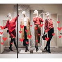 Ver imagem 2 de Kit Adesivo Corações Decorativos Vermelhos para Parede