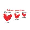 Ver imagem 4 de Kit Adesivo Corações Decorativos Vermelhos para Parede