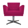 Kit 04 Poltronas Dália Base Giratória de Metal Suede Pink - Doce Sonho Móveis - 2