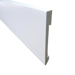 Rodape Poliestireno 15cm Liso Passa Fio 2,4 Metros
