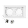 Spot Embutir Multi Recuado Save Energy 2 Dicroica Duplo Estrutura Branco 110v/220v - 2