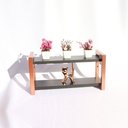 Ver imagem 2 de Estante Suspensa Decorativa Chamego Md044 40cm Mdp Preto 14x40x20:rose Gold