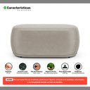 Ver imagem 3 de Kit 02 Puffs Decorativos Orgânicos Molly 02 Lugares Veludo Bege - Abmaza