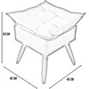 Ver mais imagens de Kit Namoradeira Poltrona e Puff Decorativo para Sala Recepção Manicure Consultório Alice Suede