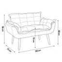 Ver imagem 6 de Kit Namoradeira Poltrona e Puff Decorativo para Sala Recepção Manicure Consultório Alice Suede