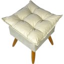 Ver imagem 2 de Kit Namoradeira Poltrona e Puff Decorativo para Sala Recepção Manicure Consultório Alice Suede
