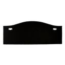 Ver imagem 3 de Cabeceira Queen Provençal Luxo Estofada 160x60 - Suede Preto - Tachas Fume