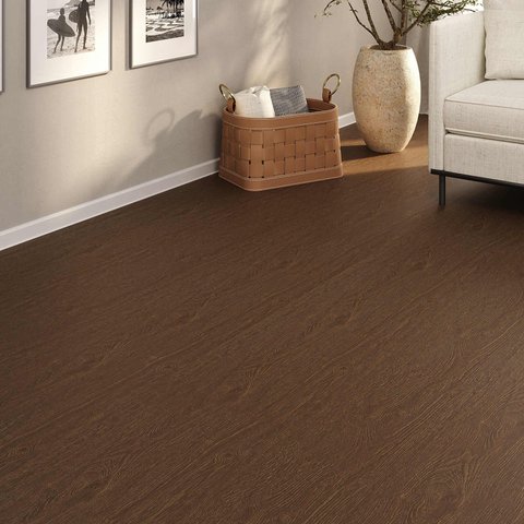 Piso Vinílico Em Manta PVC 0,7mm Antiderrapante 10m² Imita Madeira Semi-Brilhoso Texturizado