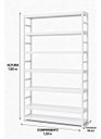 Ver imagem 4 de Estante Multiuso Organizador Livreiro Estilo Industrial 180x150 Branco Total