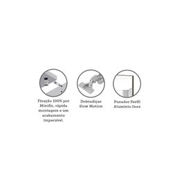 Guarda Roupa Sapateira 1 Porta 50cm com Espelho Prime Luciane Móveis - 3