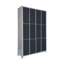 Ver imagem 1 de Armário Roupeiro Locker de Aço 12 Portas Vestiário Preto com Chave