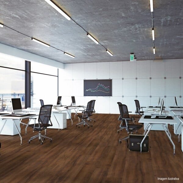 Piso vinílico Colado EspaçoFloor Office Plus Plank Amaro Oak Caixa c/ 3,62m² - 2