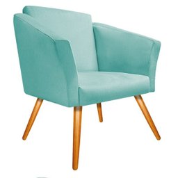 kit 04 Poltronas Diana Palito Mel Suede Azul Tiffany - Doce Sonho Móveis - 3