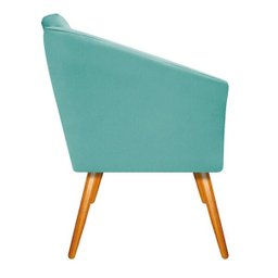 kit 04 Poltronas Diana Palito Mel Suede Azul Tiffany - Doce Sonho Móveis - 4