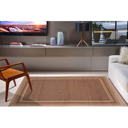 Tapete Sisal Eco Nature Moldura 87 Bege-Marrom 2,00x3,00M - J Serrano - 3