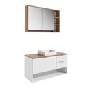 Ver imagem 4 de Gabinete de Banheiro 90cm com Espelheira e Cuba Artemis BA307/EP400 Yescasa