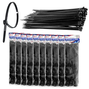 Combo de 1000 Fita Herman Cinta Plástica 3.6x250mm Fita Enforca Gato Abraçadeira de Nylon