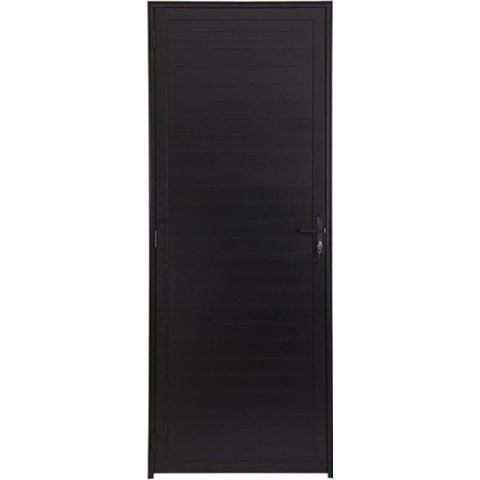 Porta de Aluminio Lambril Linha Premium:2,10 X 0,70/esquerda/preto