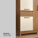 Ver mais imagens de Guarda Roupa Casal 6 Portas e 2 Gavetas Mauá - Amêndola Touch/off White