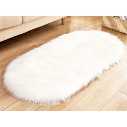 Kit 2 Tapetes Pelúcia Premium Pelo Alto 1,20mx50cm Cor: Branco - 1