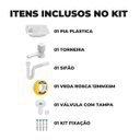 Ver imagem 4 de Pia Lavatório Banheiro 4,8l + Torneira Reforçada Branca + Sifão Universal Sanfonado + Fita Veda Rosc