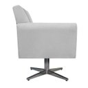 Ver imagem 3 de Poltrona Laura Base Giratória de Metal Suede Branco - Doce Sonho Móveis