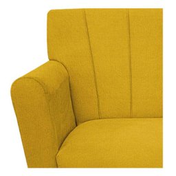 Poltrona Laura Base Giratória de Metal Suede Amarelo - Doce Sonho Móveis - 5