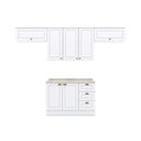 Ver imagem 5 de Cozinha Completa Americana 5 Peças (3 Armários + 1 Balcão + 1 Complemento) C5p43 Branco - Henn