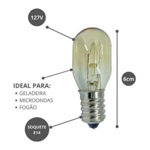 Lampada E-14 Geladeira/microondas 15w 220v Famastil