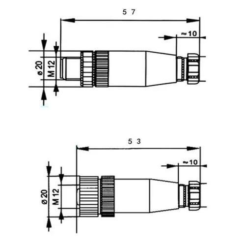 Conector Fêmea de 4 Pinos M12 Pg7 (l24) para Sensores - Ip67 - 5