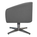 Ver imagem 3 de Poltrona Luiza Base Giratória de Metal Linho Chumbo - Doce Sonho Móveis