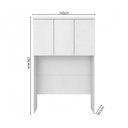 Ver imagem 3 de Módulo de Guarda Roupa Aéreo Ponte Casal 145cm 100% MDF Cairo Branco/Neve