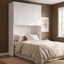 Ver imagem 1 de Módulo de Guarda Roupa Aéreo Ponte Casal 145cm 100% MDF Cairo Branco/Neve
