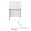 Ver imagem 5 de Módulo de Guarda Roupa Aéreo Ponte Casal 145cm 100% MDF Cairo Branco/Neve