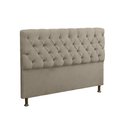 Ver imagem 2 de Cabeceira e Recamier Baú Lana para Cama Box Casal King 1.95 - Suede - Sv Decor:bege
